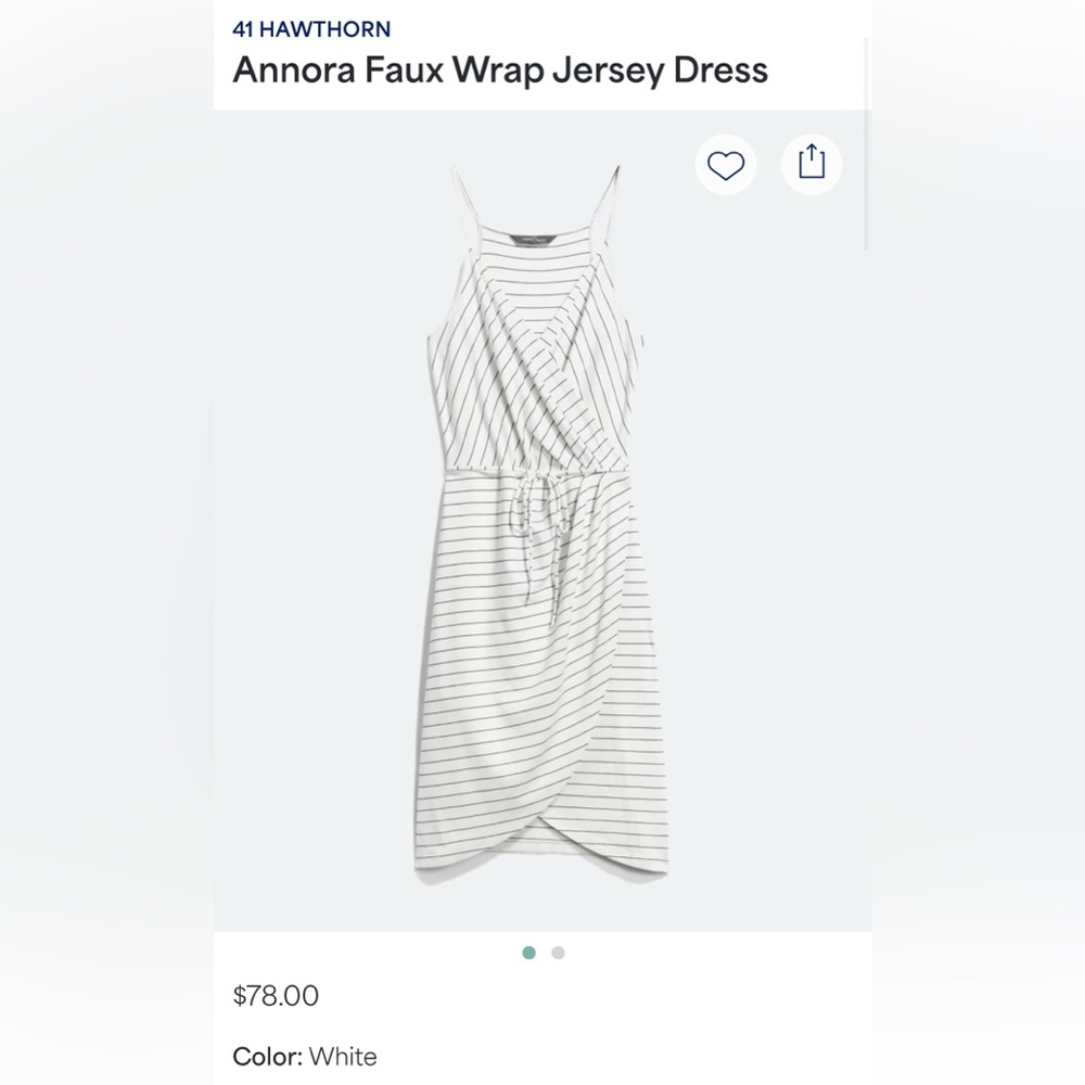 41 Hawthorn White Striped Jersey Dress
